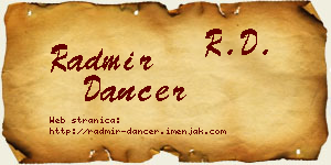 Radmir Dancer vizit kartica